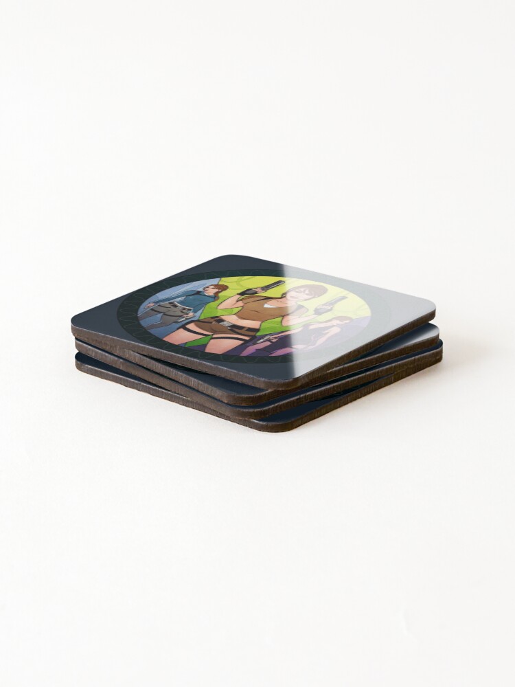 Thumbnail 4 of 5, Coasters (Set of 4), Tomb Raider Legend designed and sold by RikDrawsThings.