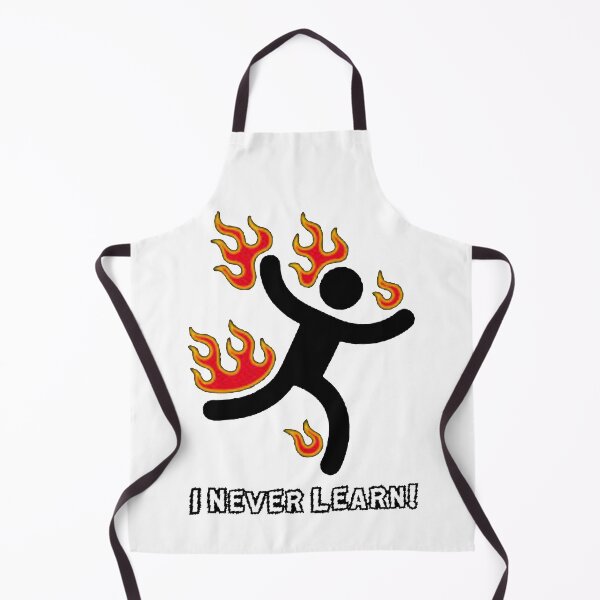 Item preview, Stickman fire I never learn running Nerdy Cool Funny Science designed and sold by DibbaDesigns.