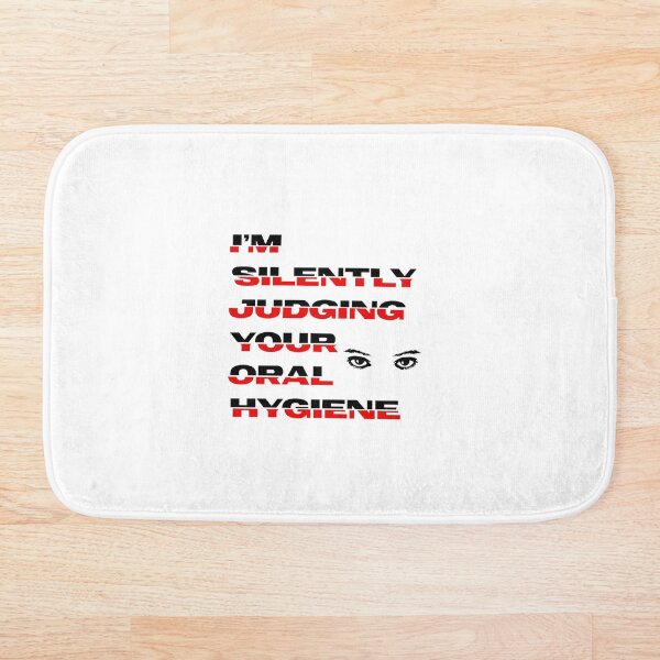 Judging You! (Black&Red) Bath Mat