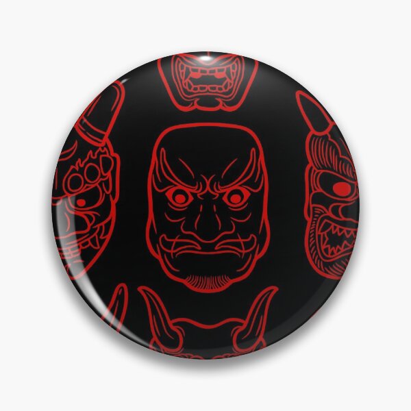 Artikelvorschau, Oni-Gesichtsmuster entworfen und verkauft von BlkBearyDesigns.
