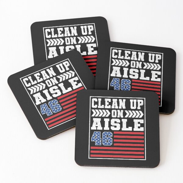 Item preview, Aisle 46 T Shirt, Anti joe Biden Anti Democratic T-Shirt, Pro Trump Republic Shirt, Funny 2021 Political Tee, Clean Up On Aisle 46 T-Shirt designed and sold by aymob.