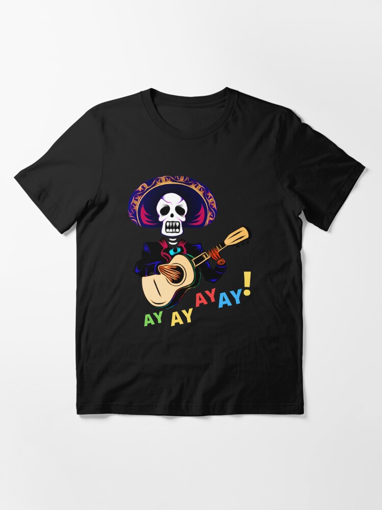 100% cotton Mariachi Day of the dead Skeleton Mexican Theme Men's T-shirt