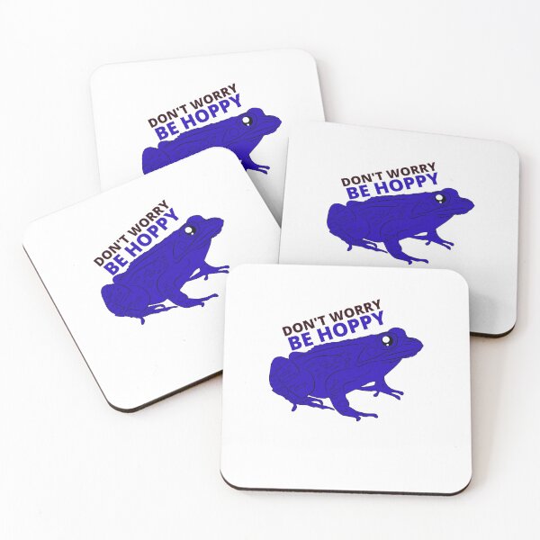 Item preview, FROG IN ROYAL BLUE DON'T WORRY BE HOPPY designed and sold by wildwhimsical.