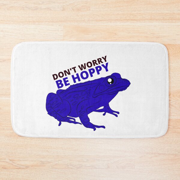 Item preview, FROG IN ROYAL BLUE DON'T WORRY BE HOPPY designed and sold by wildwhimsical.