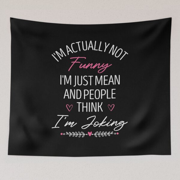 Item preview, I'm Actually Not Funny I'm just Mean And People Think Joking /  Funny Sarcasm Gift Idea / Christmas Gifts / Vintage Design designed and sold by Chamssou.