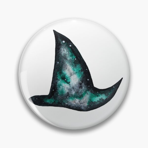 Item preview, Silver and Green Watercolor Witch Hat designed and sold by Satinroseb.