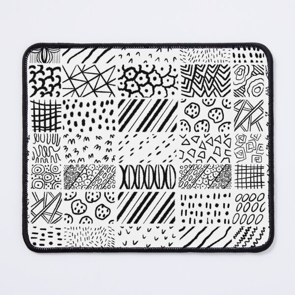 Item preview, Patchwork black lines on white background  designed and sold by kMariaART.