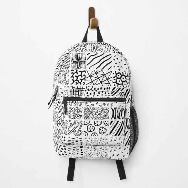 Item preview, Patchwork black lines on white background  designed and sold by kMariaART.