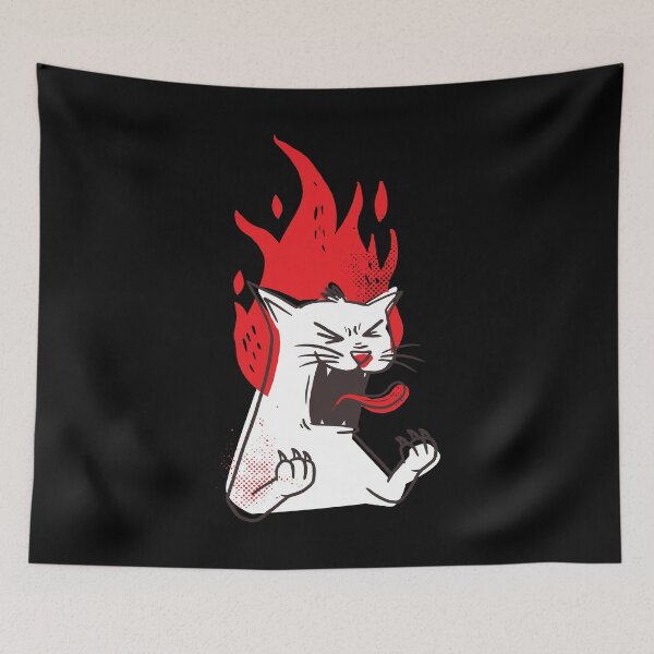 Item preview, Raging Cat designed and sold by Cute and Funny Animal Art Designs.