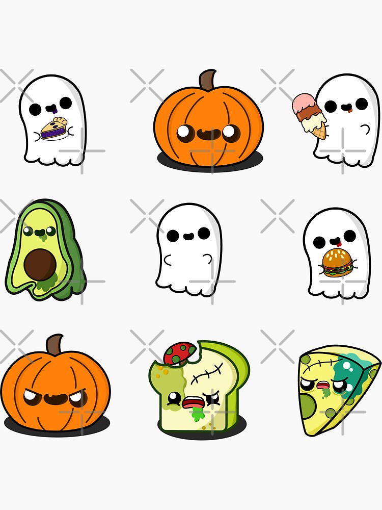 Halloween Sticker pack Cute ghost Printable stickers for kid