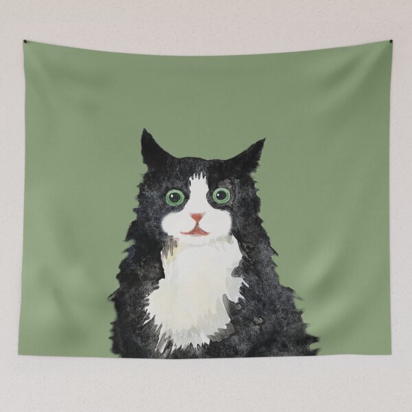 Item preview, scruffy cat designed and sold by Lemontreeart63.