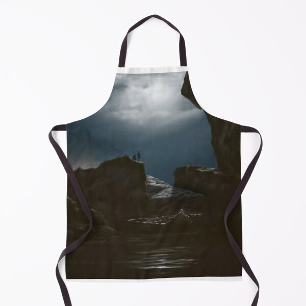 Artikelvorschau, Moonlight Rocky Shore Landschaft, nach einem Motiv des norwegischen Malers Knuud Baade entworfen und verkauft von crimsonbamboo.