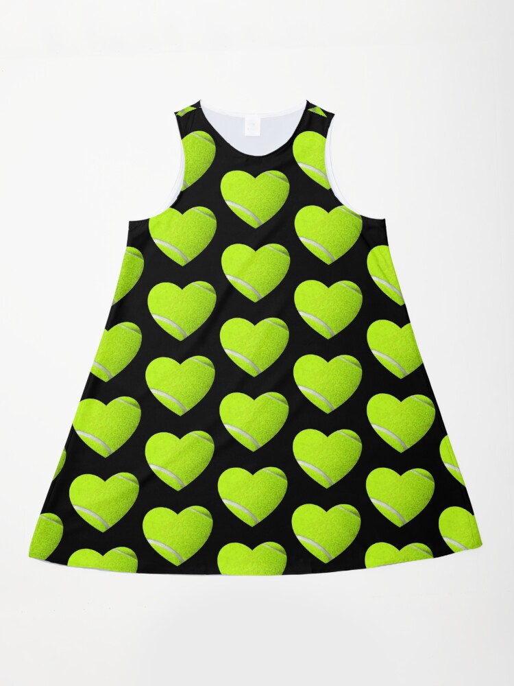 Love Tennis Heart Sports Athletic Love Heart A-Line Dress Love Tennis Heart Sports Athletic Love Heart A-Line Dress