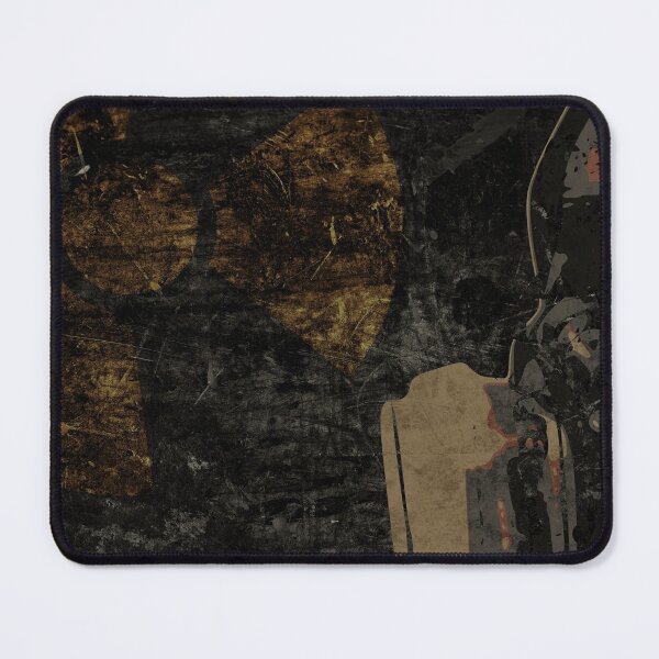 Item preview, Man with protective mask on dark metal plate background with radiation warning sign designed and sold by UDDesign.
