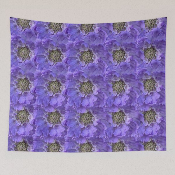 Item preview, Blue Scabious Flower Still Life Floral Photography designed and sold by CottoVerdi.