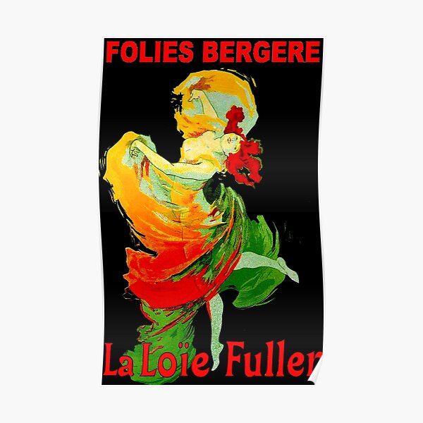 LOIE FULLER; Vintage Follies Bergere Advertising Print. Poster