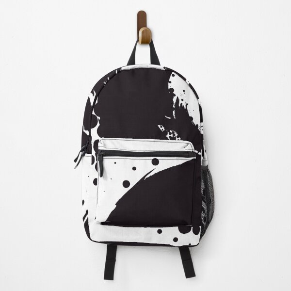Item preview, Abstract black and white halftone paintbrush splash swirl circle designed and sold by UDDesign.