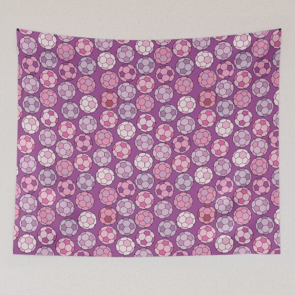 Item preview, Purple Soccer Balls Pattern designed and sold by BartholGraphics.