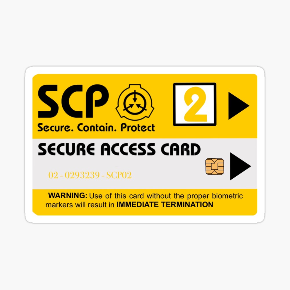 SCP Foundation Card Key Card Sticker Mug Notebook 