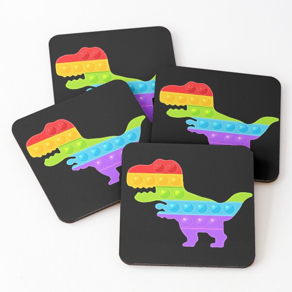 Item preview, Pop It Fidget Art Rainbow Dinosaur Design designed and sold by boopsblunt.
