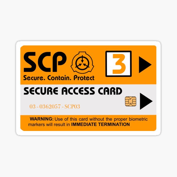 Item preview, SCP Secure Access Card Level 3 designed and sold by deadtxt.