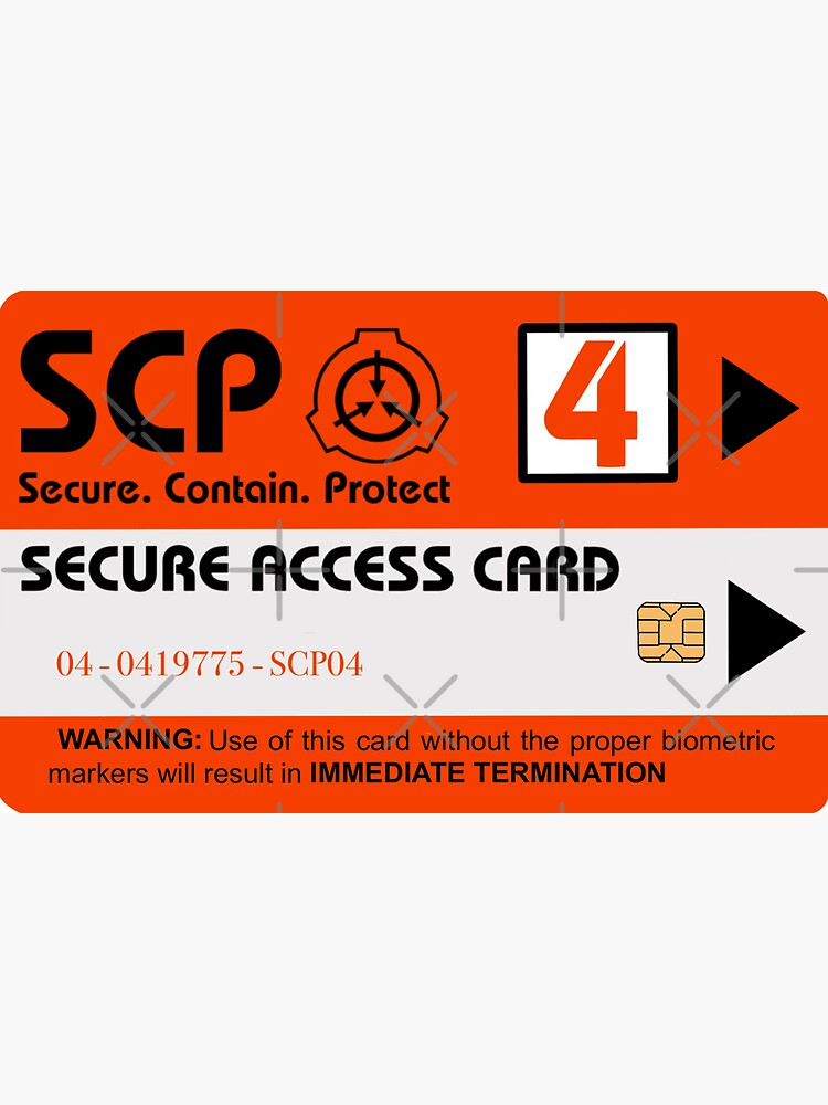 SCP Foundation Card Key Card Sticker Mug Notebook 