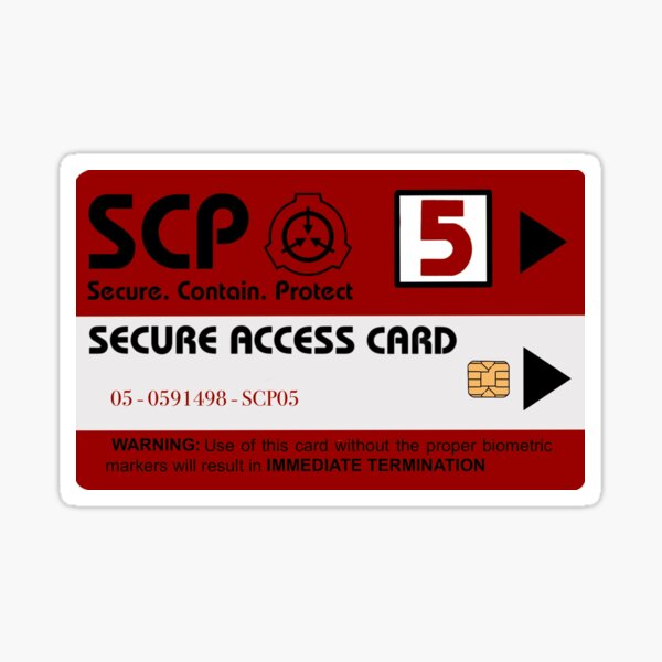 SCP Foundation Card Key Card Sticker Mug Notebook 