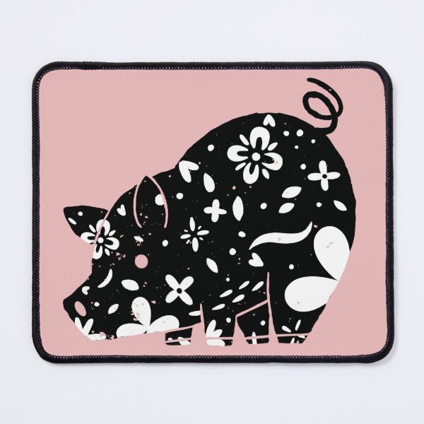 Item preview, Mini Pig Love - Black and White Piggy designed and sold by jrobdesignz.
