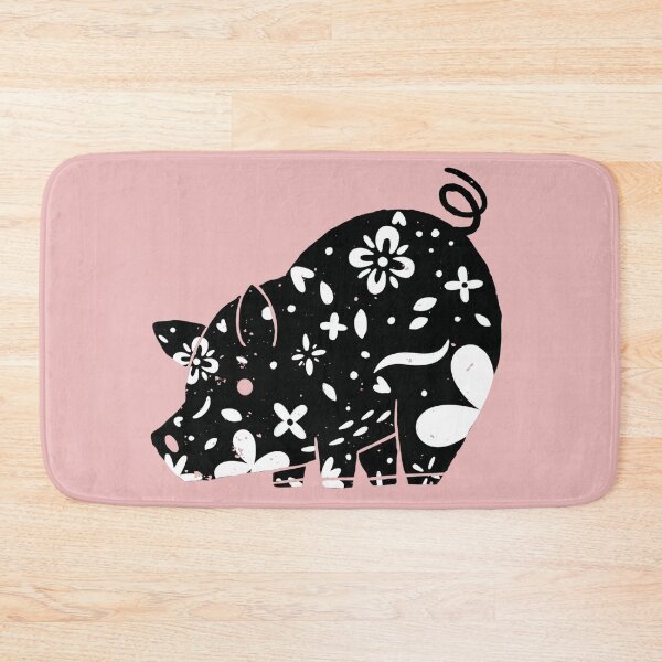 Item preview, Mini Pig Love - Black and White Piggy designed and sold by jrobdesignz.