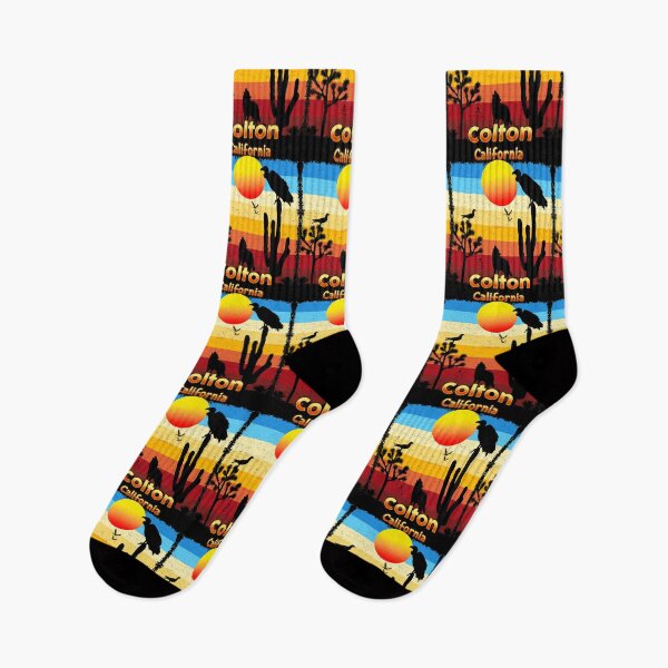 Item preview, Colton California CA Sunset Coyote  Vulture Cactus Desert Californian designed and sold by Cuatrocaminos.