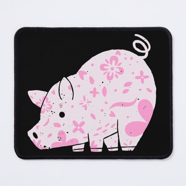 Item preview, Mini Pig Love - Pink Flower Piggy designed and sold by jrobdesignz.