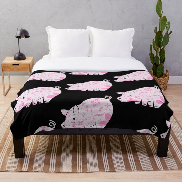 Artikelvorschau, Mini Pig Love - Pink Flower Piggy entworfen und verkauft von jrobdesignz.