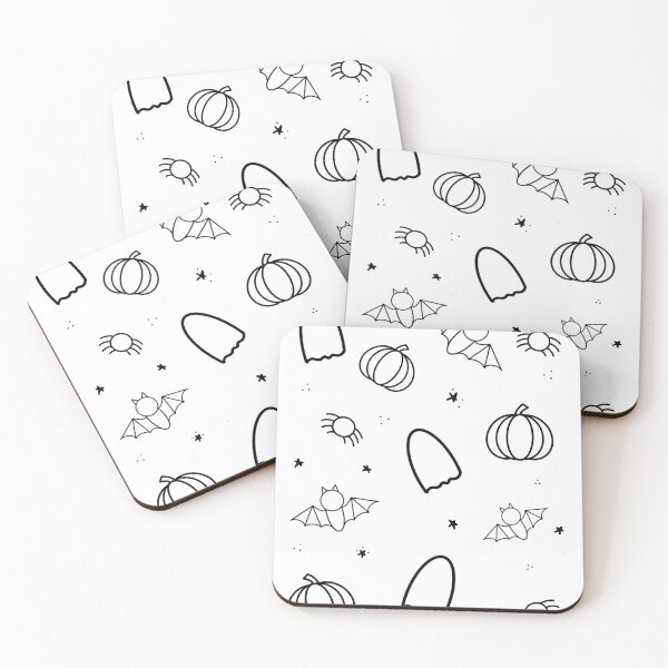 Item preview, Minimalistic Halloween cuties outlines designed and sold by KRJ Design.
