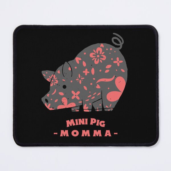 Item preview, Mini Pig Mom - Grey and Coral Pink Flower Pig designed and sold by jrobdesignz.