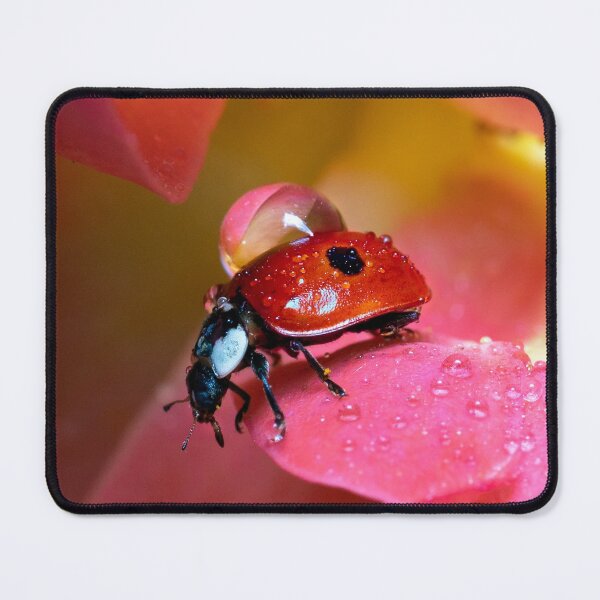 Item preview, Pink Lily Flower Crawling Ladybug designed and sold by TheWildFlix.
