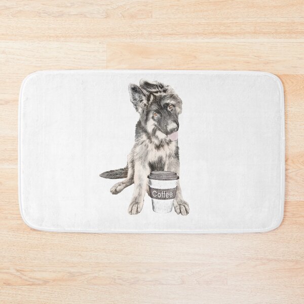 Item preview, German Shepard With Coffee Cup designed and sold by NikkiBear67.