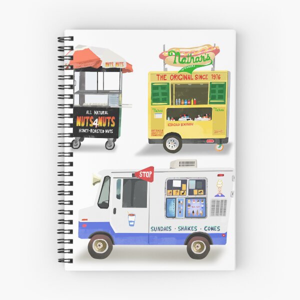 Aperçu de l'œuvre Chariots et camions de nourriture de NYC créée et vendue par ClaudiaVArt.