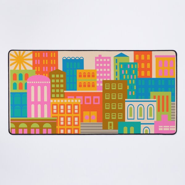 VINTAGE TRAVEL POSTER by DAY - UnBlink Studio by Jackie Tahara Desk Mat