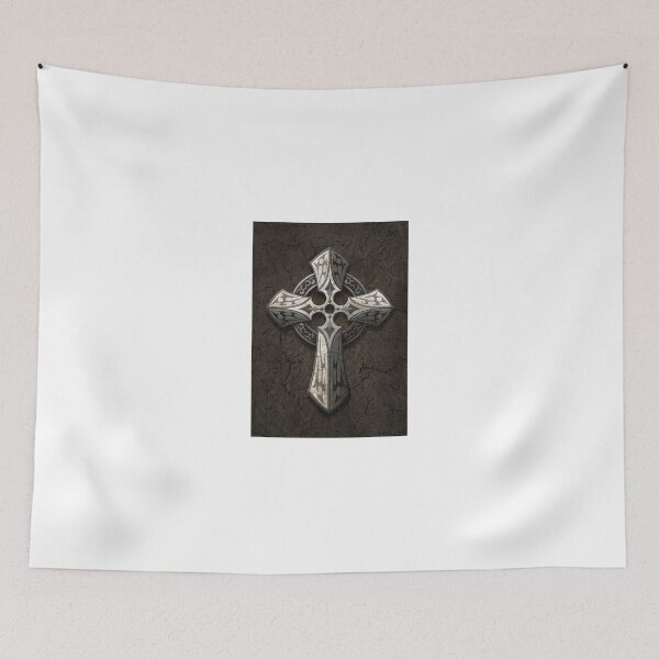 Item preview, Rough Stone Gothic Cross with Tribal Inlays  designed and sold by JeffBartels.