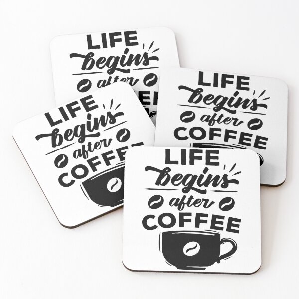 Item preview, Life Begins After Coffee designed and sold by MeowsAndMakes.