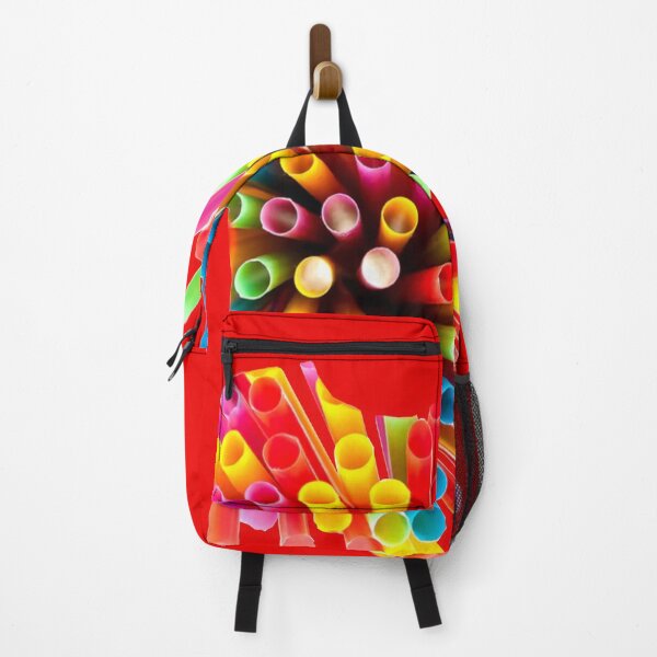 Item preview, RED Colorful Brightt multiple tubes Rainbow colors designed and sold by Rowena Jones.