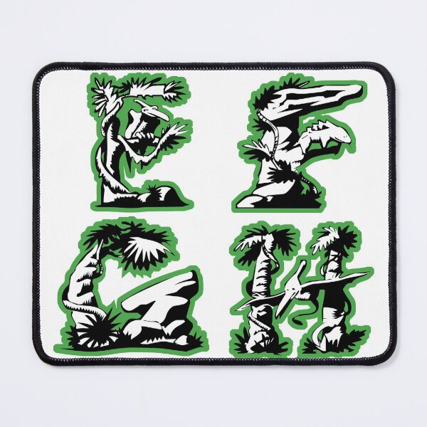 Item preview, Stone Age Theme Letters E, F, G, and H with Green Accents designed and sold by OpenED360.