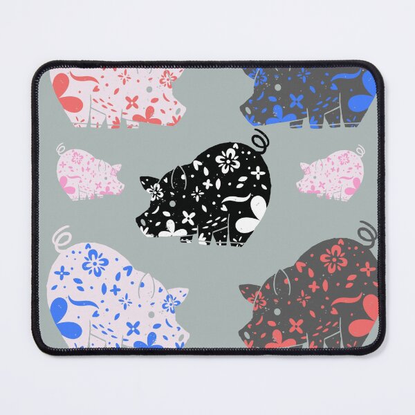 Item preview, Mini Pig Love Flower Pattern designed and sold by jrobdesignz.