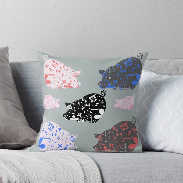 Item preview, Mini Pig Love Flower Pattern designed and sold by jrobdesignz.