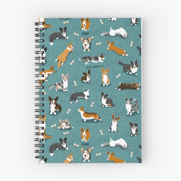 Item preview, Cardigan Corgi Pattern on Teal designed and sold by BexMorleyArt.