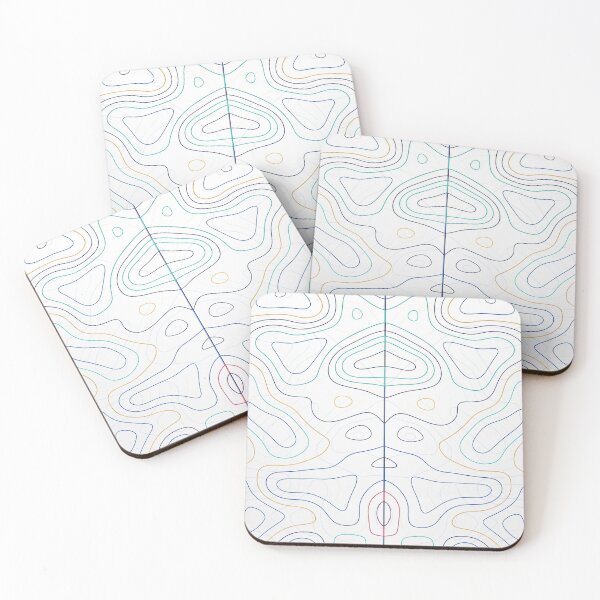 Item preview, abstract colorful topographic map patterns designed and sold by Usoubmaster.