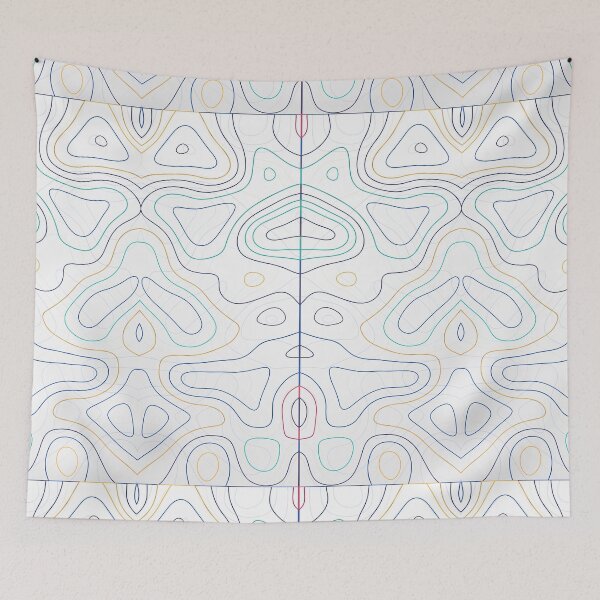 Item preview, abstract colorful topographic map patterns designed and sold by Usoubmaster.