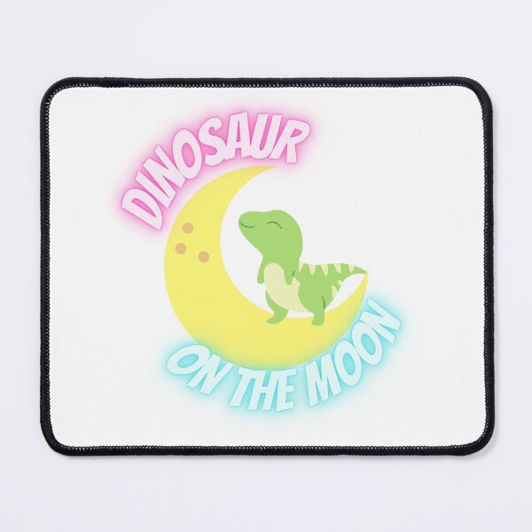 Item preview, Dinosaur on the Moon neon graphic essential T-shirt designed and sold by JamesScottArt.