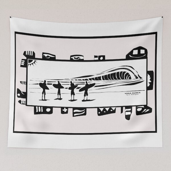 Item preview, Somewhere in BajaS. black and white. Vida Surfa, Surf wear, surf art, Collection 2 designed and sold by vidasurfa.