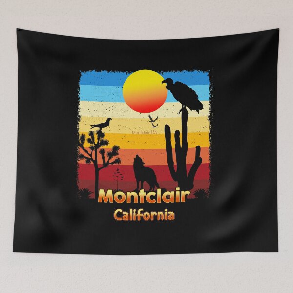 Item preview, Montclair California CA Sunset Coyote  Vulture Cactus Desert Californian designed and sold by Cuatrocaminos.